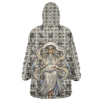Renenutet Kid Wearable Blanket Hoodie with Bread Ring and Eye of Horus in Egyptian Nourishment