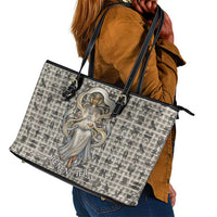 Renenutet Leather Tote Bag with Bread Ring and Eye of Horus in Egyptian Nourishment