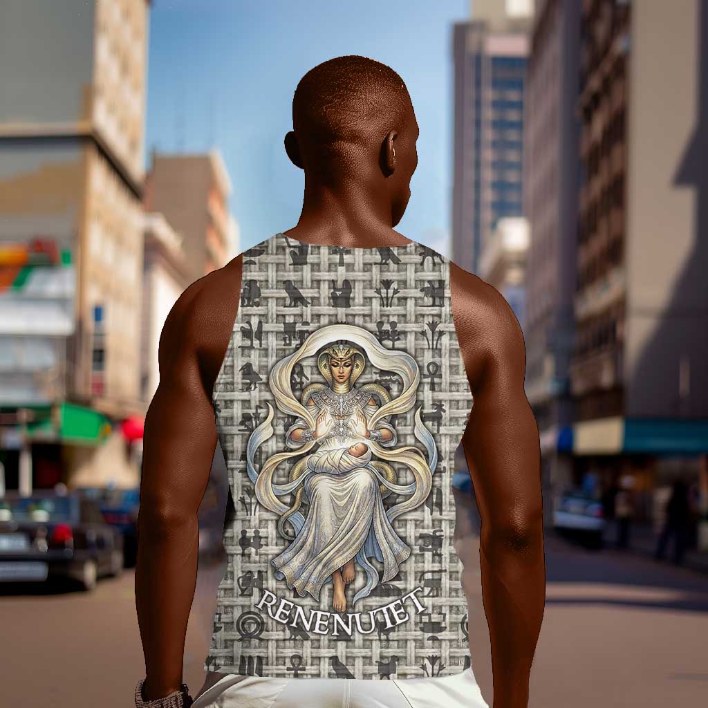 Renenutet Men Tank Top with Bread Ring and Eye of Horus in Egyptian Nourishment