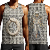 Renenutet Men Tank Top with Bread Ring and Eye of Horus in Egyptian Nourishment