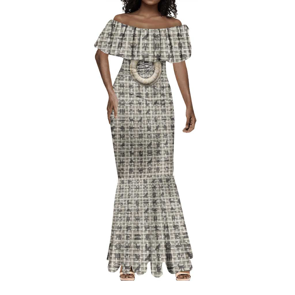 Renenutet Mermaid Dress with Bread Ring and Eye of Horus in Egyptian Nourishment