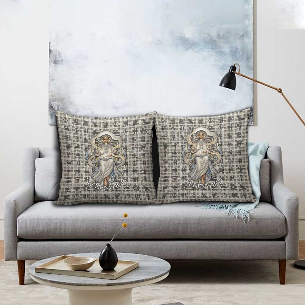 Renenutet Pillow Cover with Bread Ring and Eye of Horus in Egyptian Nourishment