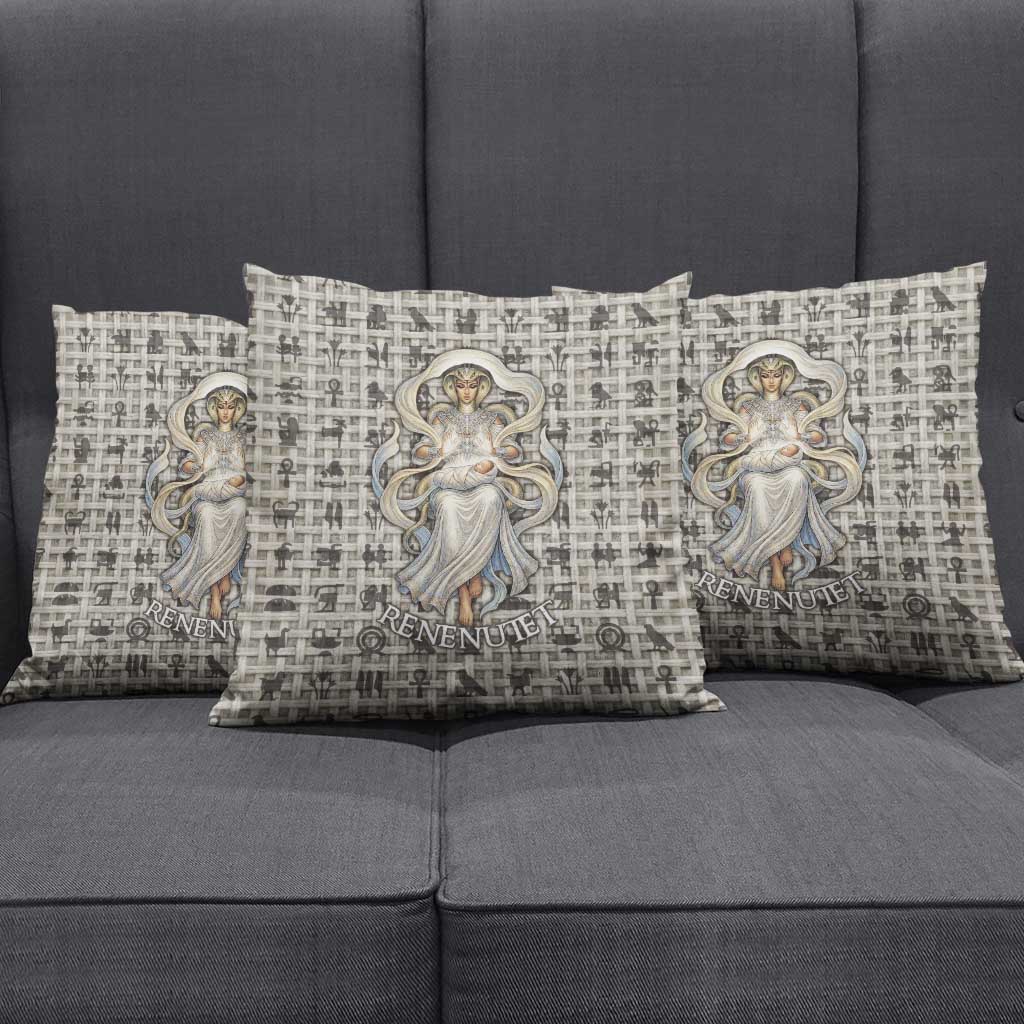 Renenutet Pillow Cover with Bread Ring and Eye of Horus in Egyptian Nourishment