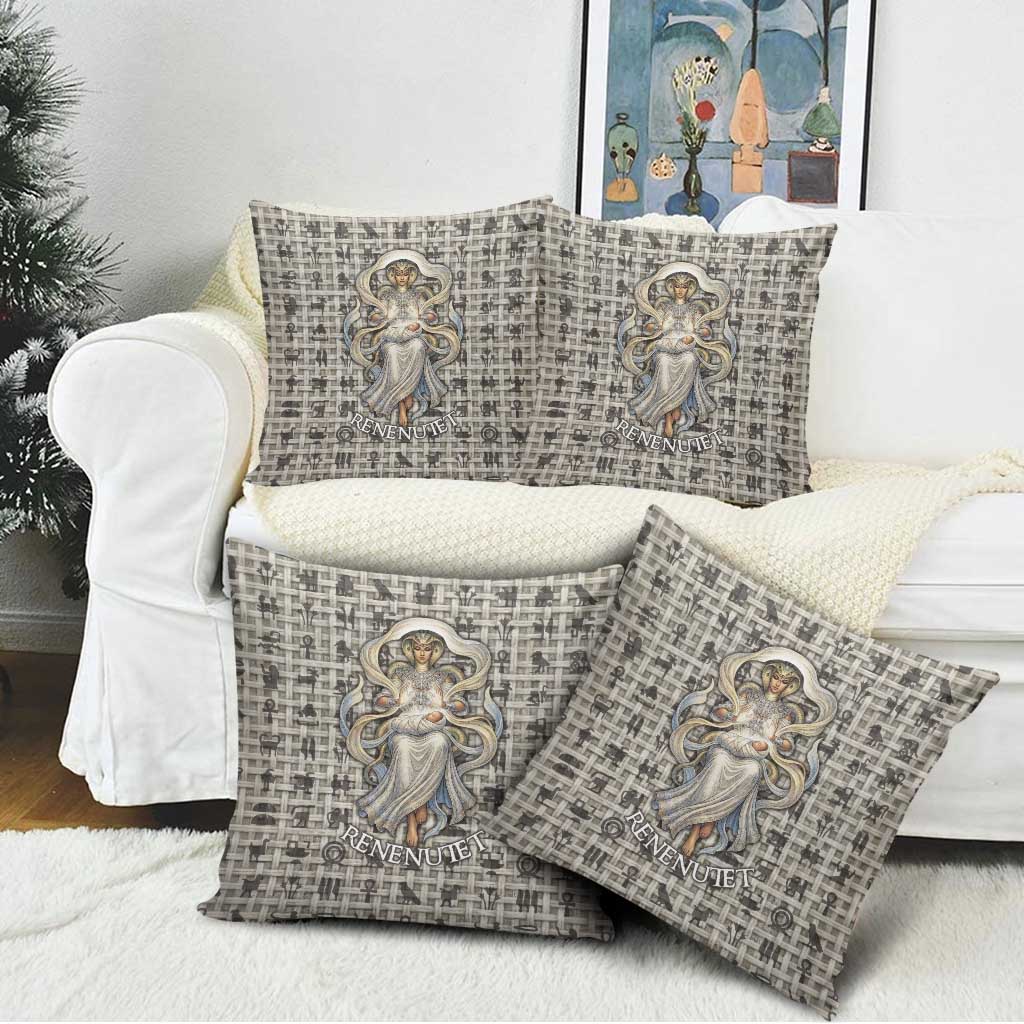 Renenutet Pillow Cover with Bread Ring and Eye of Horus in Egyptian Nourishment
