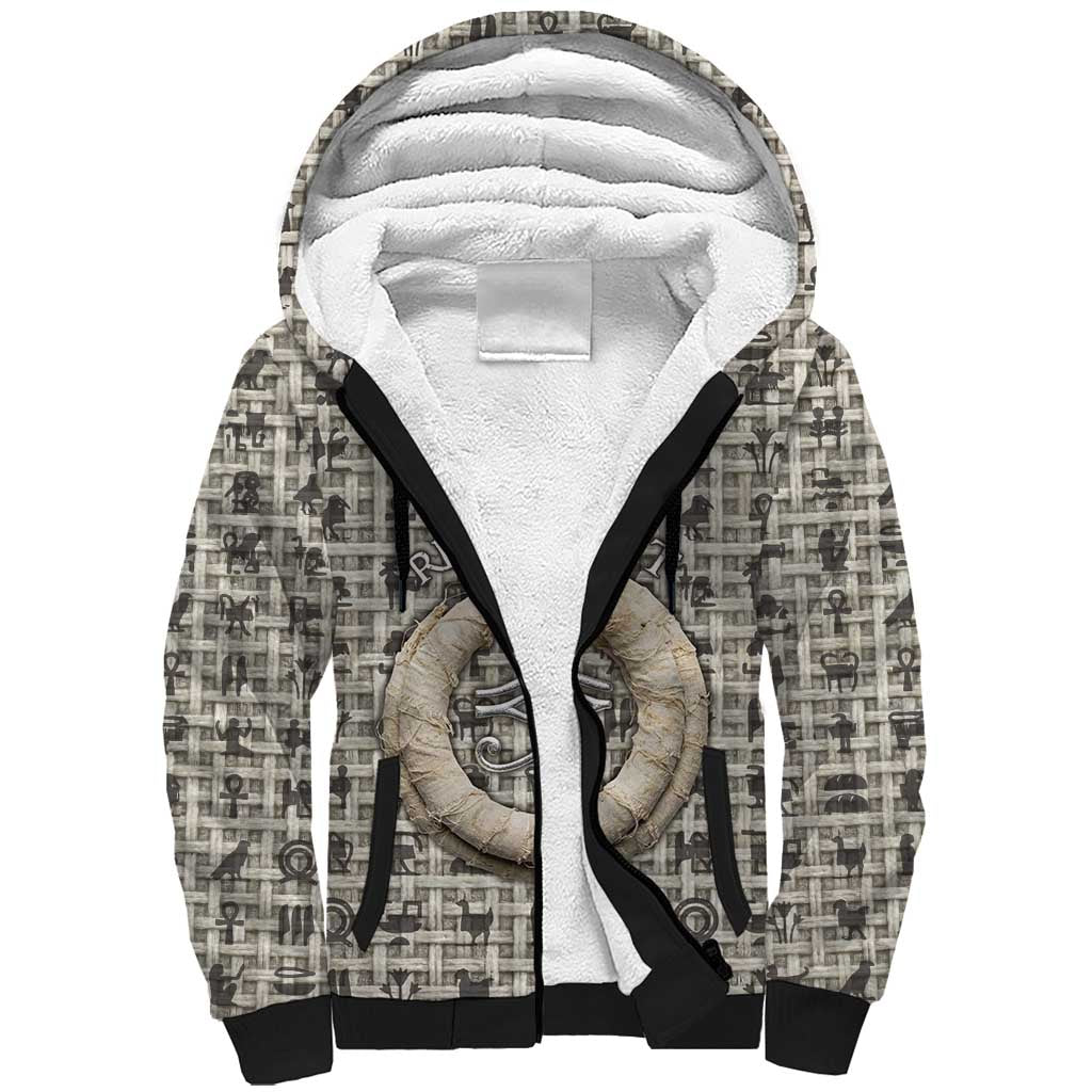 Renenutet Sherpa Hoodie with Bread Ring and Eye of Horus in Egyptian Nourishment