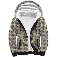 Renenutet Sherpa Hoodie with Bread Ring and Eye of Horus in Egyptian Nourishment