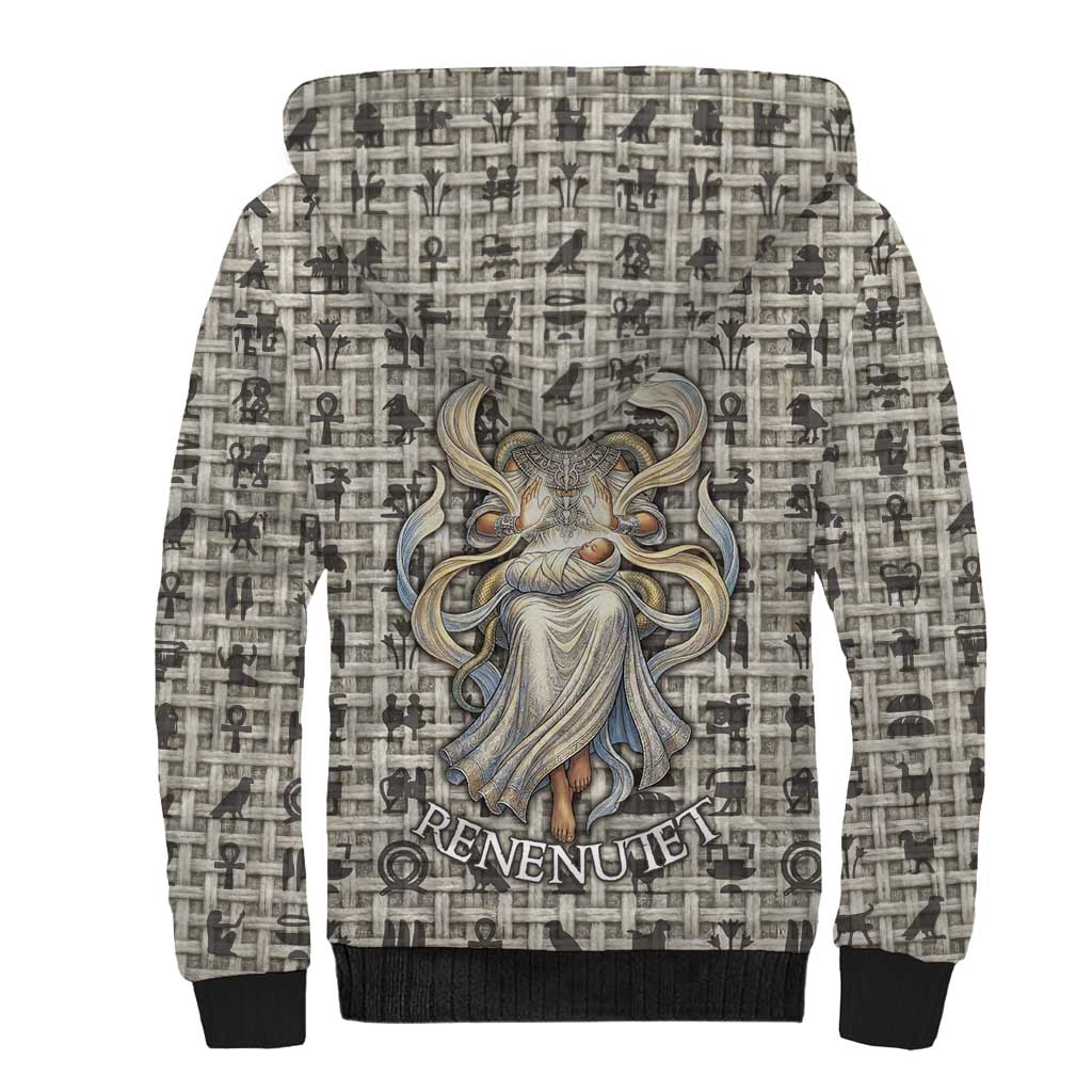 Renenutet Sherpa Hoodie with Bread Ring and Eye of Horus in Egyptian Nourishment