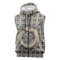 Renenutet Sleeveless Zip Hoodie with Bread Ring and Eye of Horus in Egyptian Nourishment