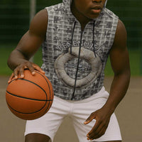 Renenutet Sleeveless Zip Hoodie with Bread Ring and Eye of Horus in Egyptian Nourishment