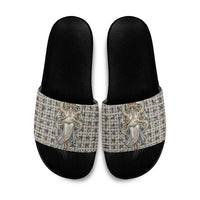 Renenutet Slide Sandals with Bread Ring and Eye of Horus in Egyptian Nourishment