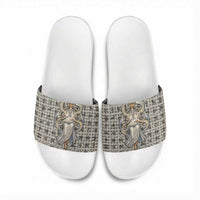 Renenutet Slide Sandals with Bread Ring and Eye of Horus in Egyptian Nourishment