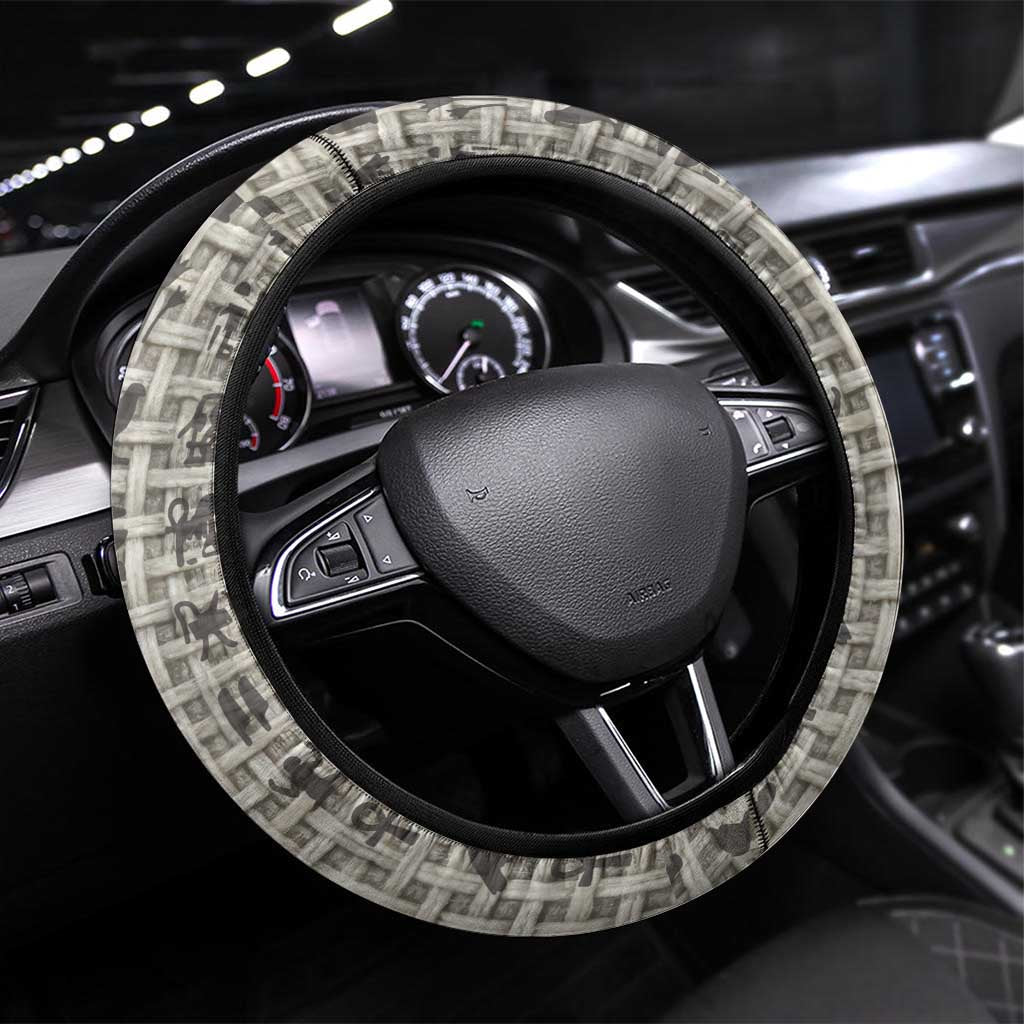 Renenutet Steering Wheel Cover with Bread Ring and Eye of Horus in Egyptian Nourishment