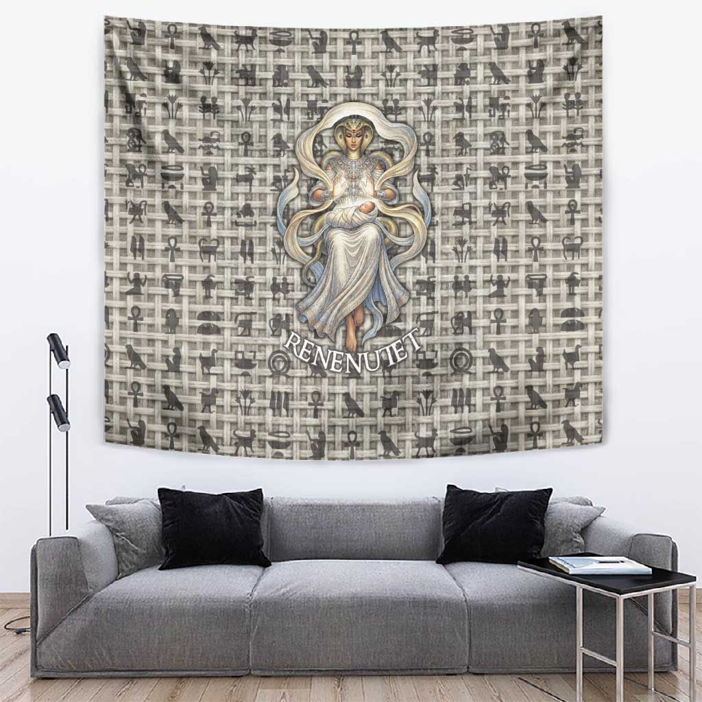 Renenutet Tapestry with Bread Ring and Eye of Horus in Egyptian Nourishment
