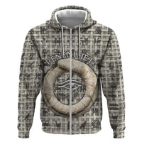 Renenutet Zip Hoodie with Bread Ring and Eye of Horus in Egyptian Nourishment