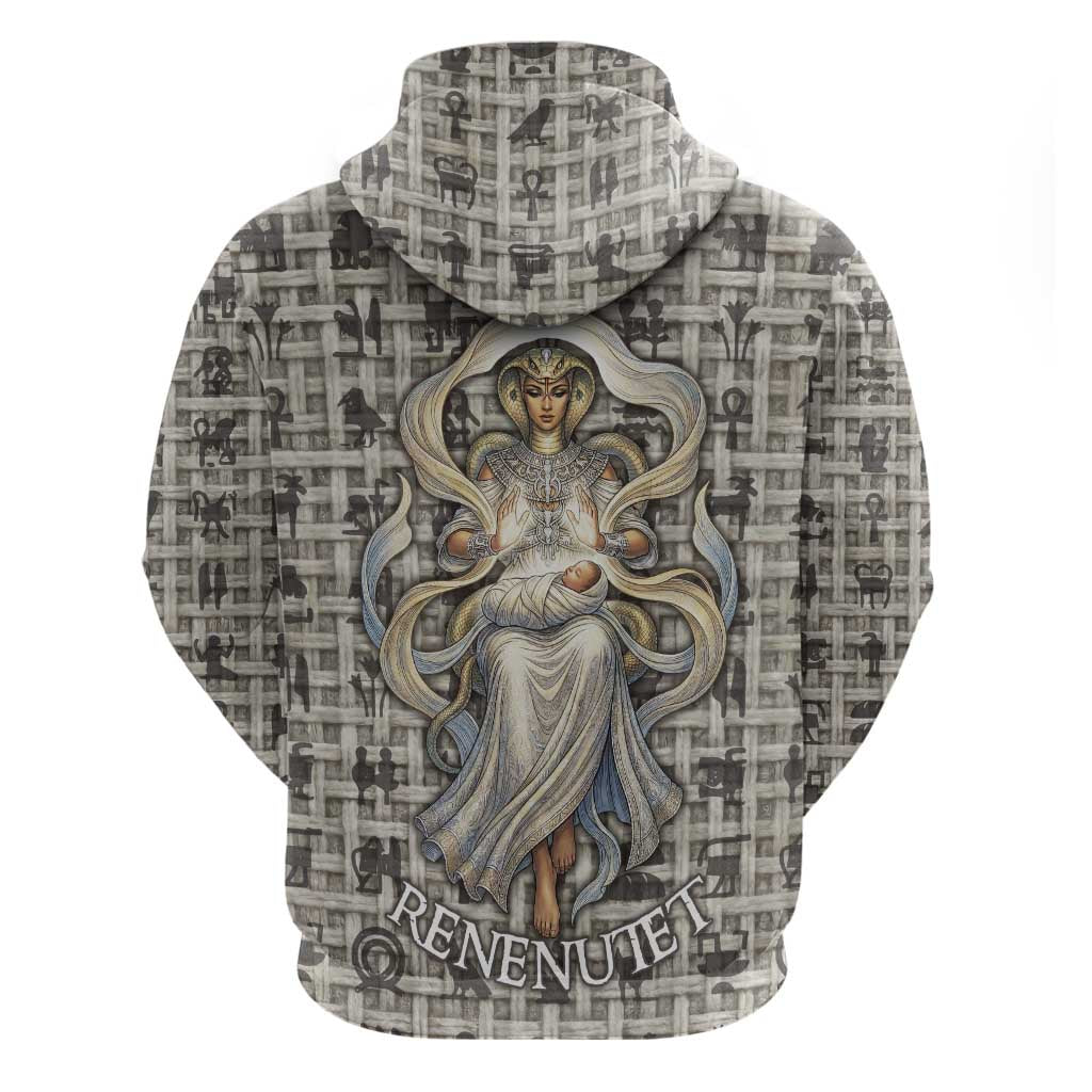 Renenutet Zip Hoodie with Bread Ring and Eye of Horus in Egyptian Nourishment