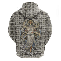 Renenutet Zip Hoodie with Bread Ring and Eye of Horus in Egyptian Nourishment