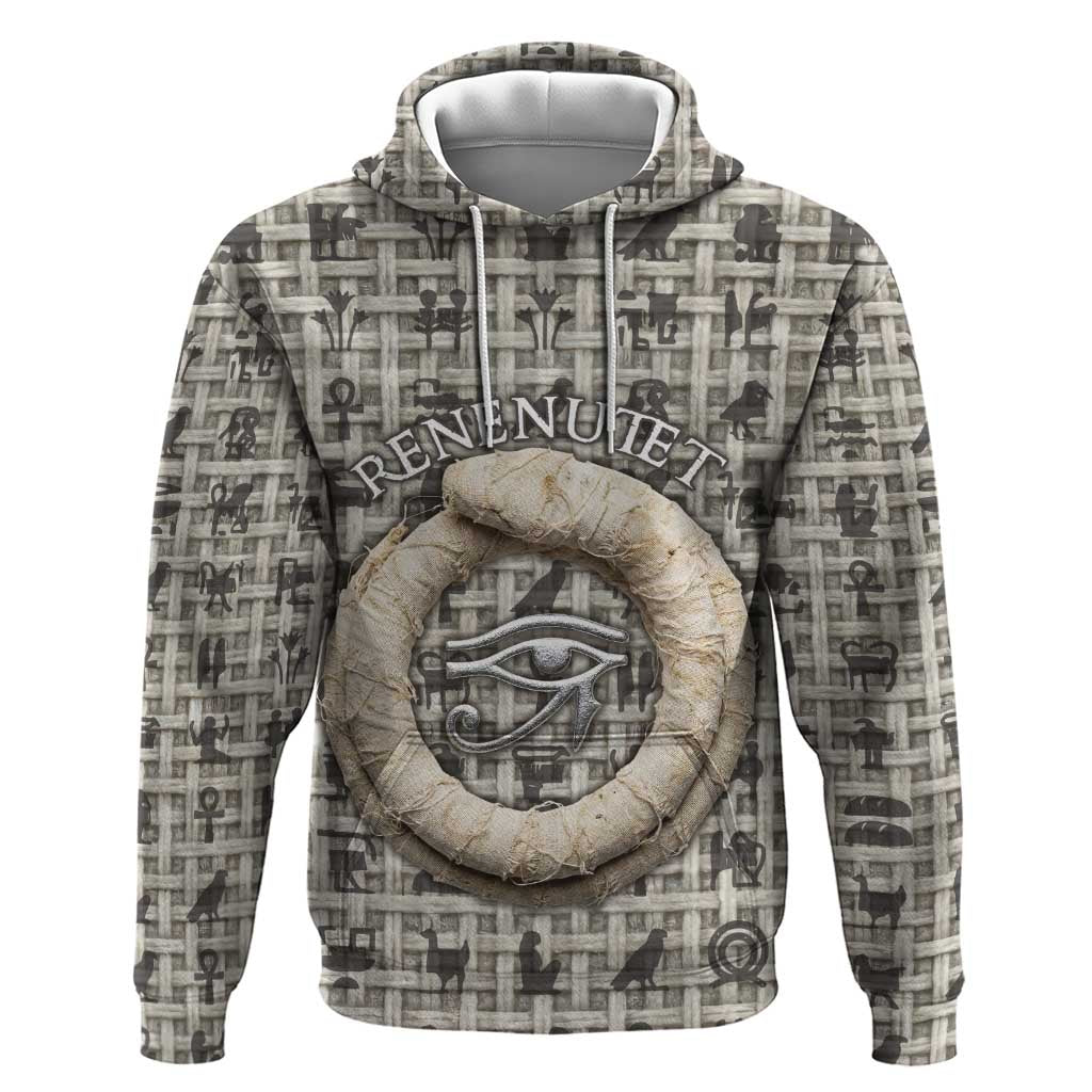 Renenutet Zip Hoodie with Bread Ring and Eye of Horus in Egyptian Nourishment