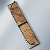 Satis Auto Sun Shade with Fiery Bow and Arrow in Ancient Egyptian Warrior