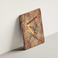 Satis Canvas Wall Art with Fiery Bow and Arrow in Ancient Egyptian Warrior