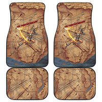 Satis Car Mats with Fiery Bow and Arrow in Ancient Egyptian Warrior