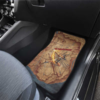 Satis Car Mats with Fiery Bow and Arrow in Ancient Egyptian Warrior