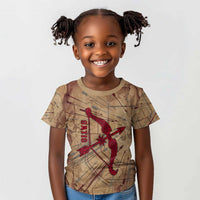 Satis Kid T shirt with Fiery Bow and Arrow in Ancient Egyptian Warrior