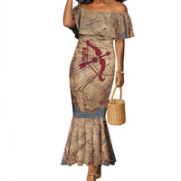 Satis Mermaid Dress with Fiery Bow and Arrow in Ancient Egyptian Warrior