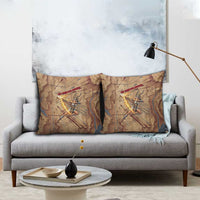 Satis Pillow Cover with Fiery Bow and Arrow in Ancient Egyptian Warrior