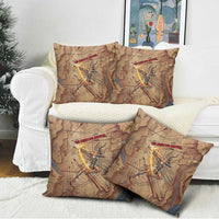 Satis Pillow Cover with Fiery Bow and Arrow in Ancient Egyptian Warrior