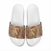 Satis Slide Sandals with Fiery Bow and Arrow in Ancient Egyptian Warrior