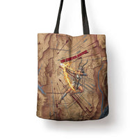 Satis Tote Bag with Fiery Bow and Arrow in Ancient Egyptian Warrior