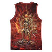 Sekhmet Basketball Jersey Egyptian Fiery Lioness Head and Ancient Warrior