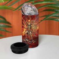 Sekhmet 4 in 1 Can Cooler Tumbler Egyptian Fiery Lioness Head and Ancient Warrior
