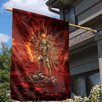 Sekhmet Garden Flag Egyptian Fiery Lioness Head and Ancient Warrior