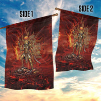 Sekhmet Garden Flag Egyptian Fiery Lioness Head and Ancient Warrior