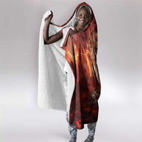 Sekhmet Hooded Blanket Egyptian Fiery Lioness Head and Ancient Warrior