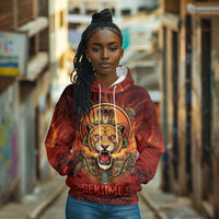 Sekhmet Hoodie Egyptian Fiery Lioness Head and Ancient Warrior