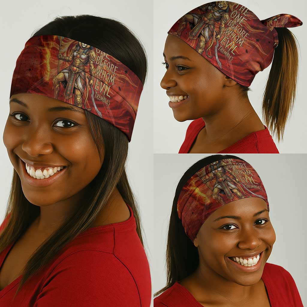 Sekhmet Neck Gaiter Egyptian Fiery Lioness Head and Ancient Warrior