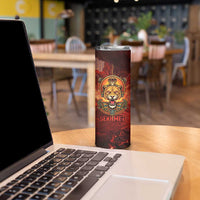Sekhmet Skinny Tumbler Egyptian Fiery Lioness Head and Ancient Warrior