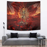 Sekhmet Tapestry Egyptian Fiery Lioness Head and Ancient Warrior