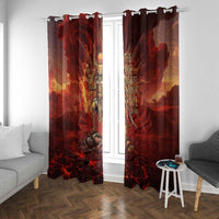 Sekhmet Window Curtain Egyptian Fiery Lioness Head and Ancient Warrior