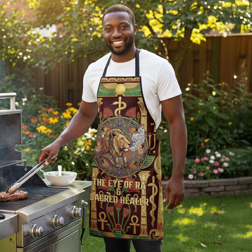Sekhmet Apron with Eye of Ra and Sacred Lion Symbol in Egyptian Healer