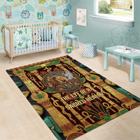 Sekhmet Area Rug with Eye of Ra and Sacred Lion Symbol in Egyptian Healer