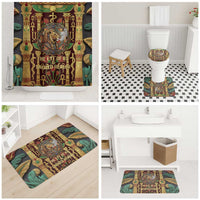 Sekhmet Bathroom Set with Eye of Ra and Sacred Lion Symbol in Egyptian Healer