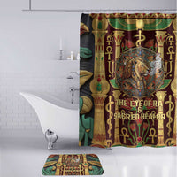Sekhmet Bathroom Set with Eye of Ra and Sacred Lion Symbol in Egyptian Healer