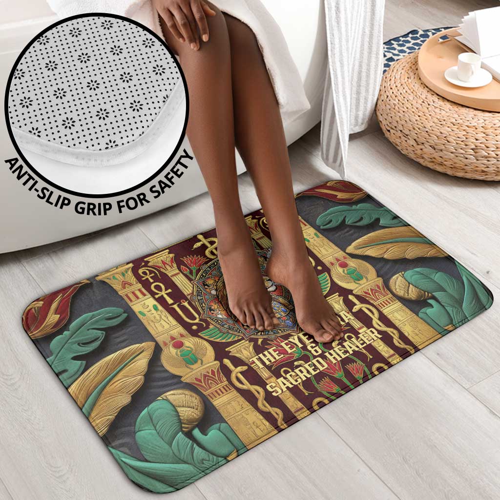 Sekhmet Bathroom Set with Eye of Ra and Sacred Lion Symbol in Egyptian Healer