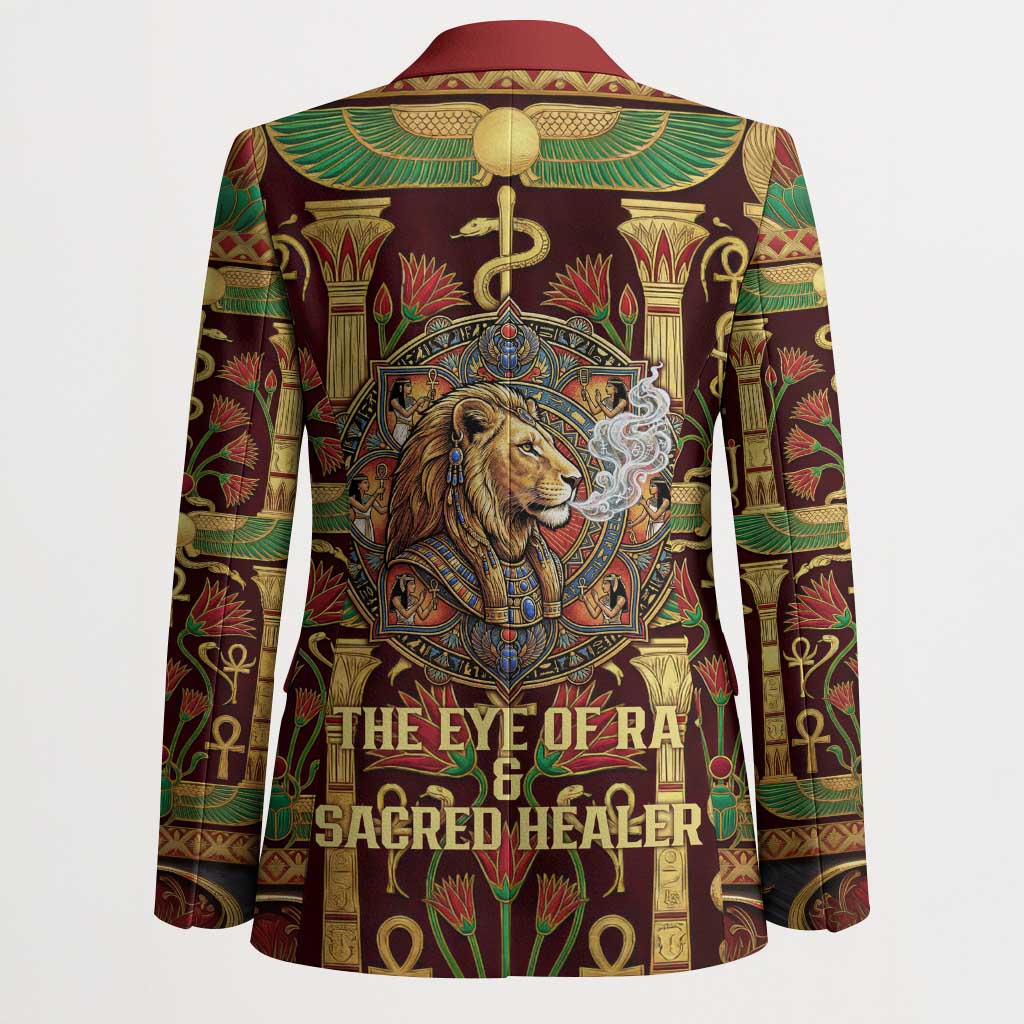 Sekhmet Blazer with Eye of Ra and Sacred Lion Symbol in Egyptian Healer