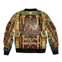 Sekhmet Bomber Jacket with Eye of Ra and Sacred Lion Symbol in Egyptian Healer