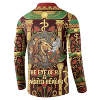 Sekhmet Button Sweatshirt with Eye of Ra and Sacred Lion Symbol in Egyptian Healer