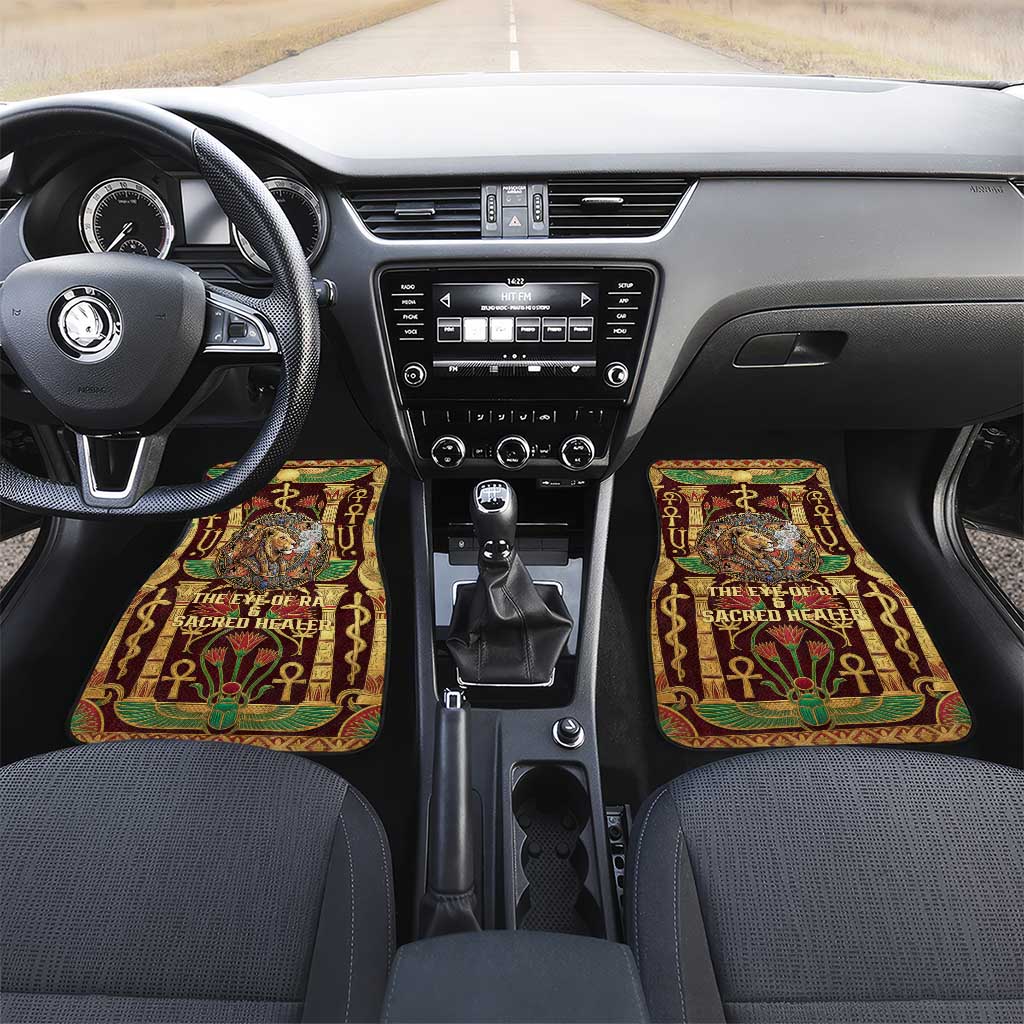 Sekhmet Car Mats with Eye of Ra and Sacred Lion Symbol in Egyptian Healer